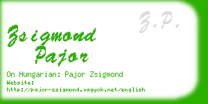 zsigmond pajor business card